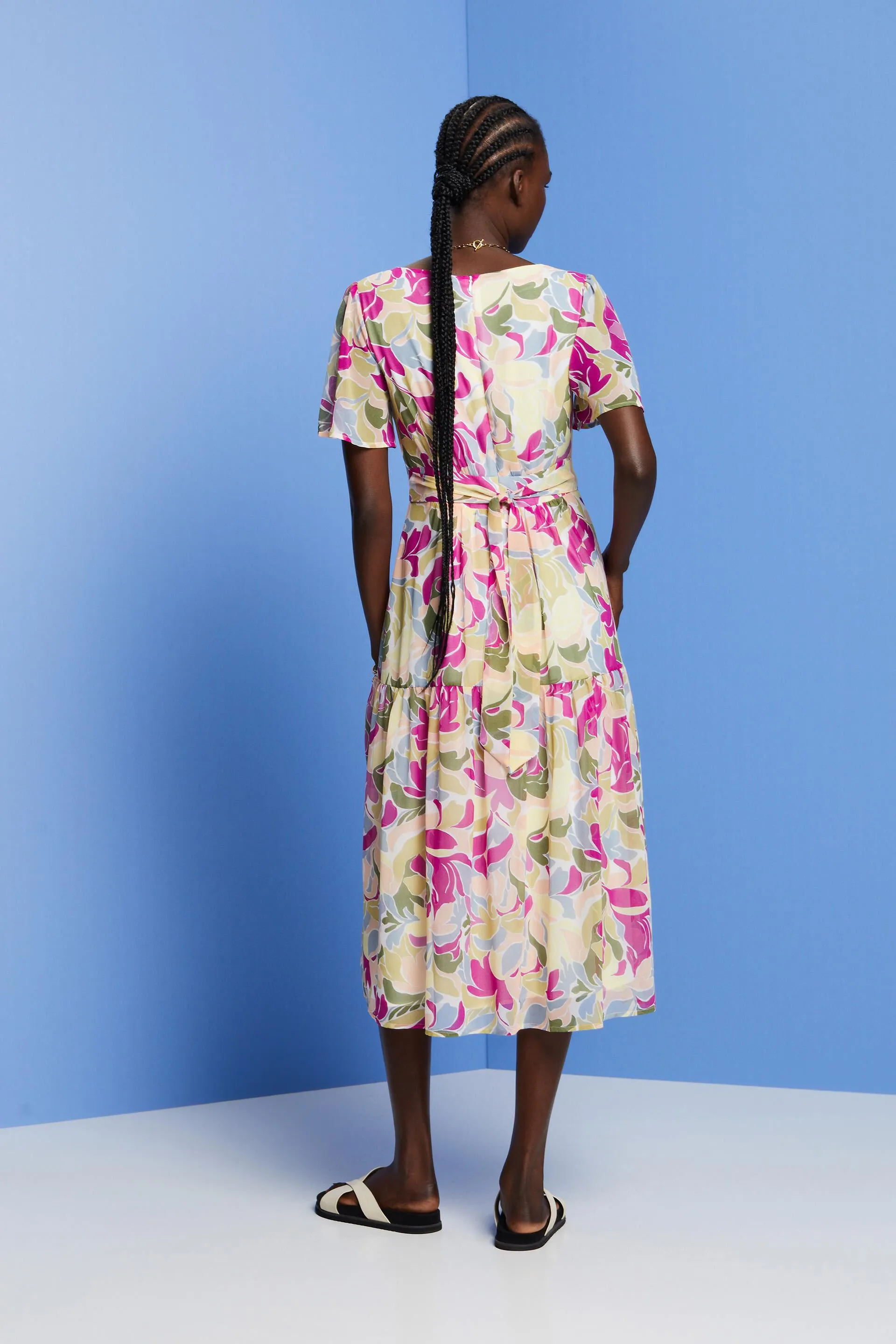 Riciclato: abito midi in chiffon