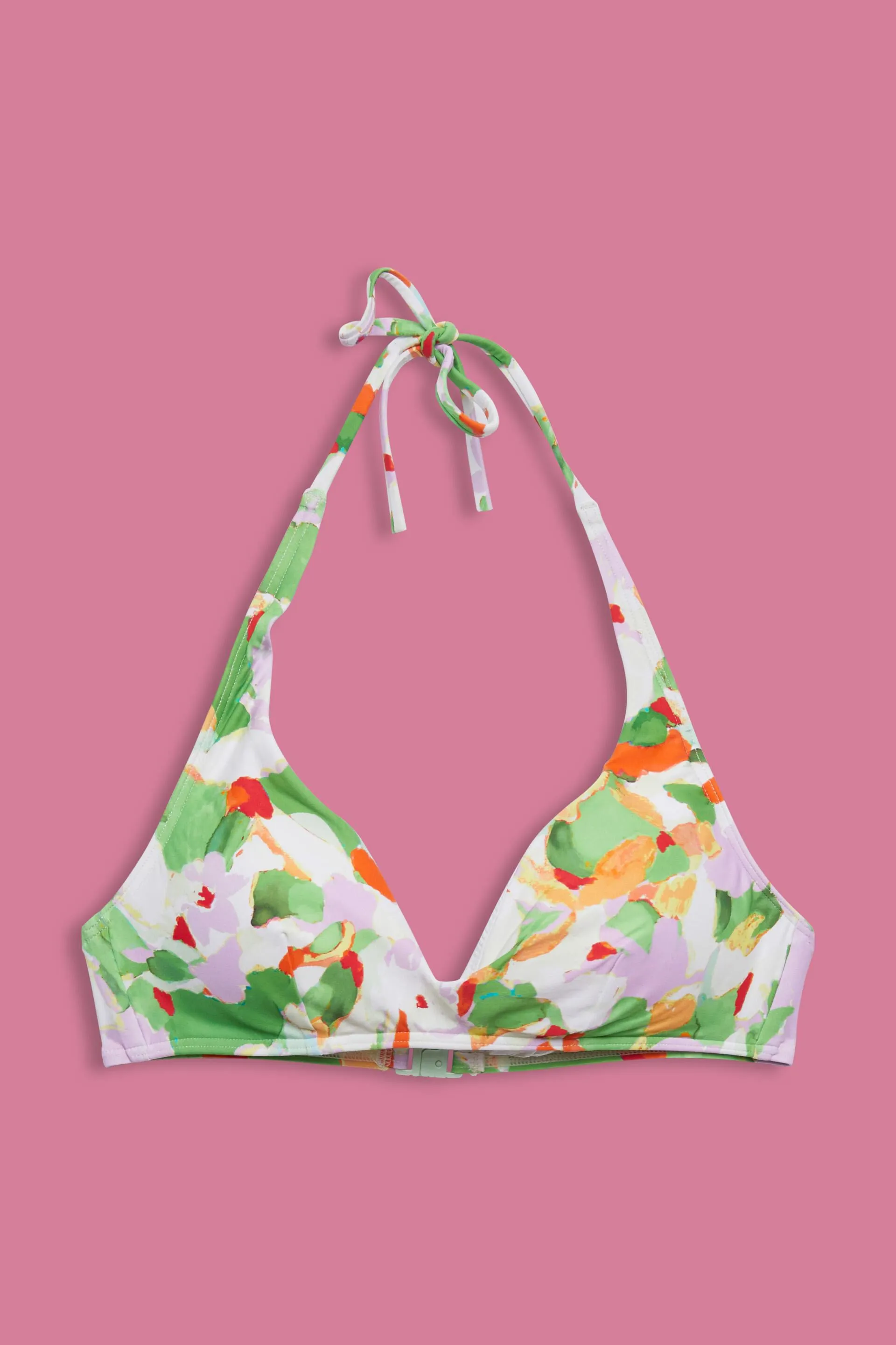 Riciclato: top da bikini imbottito con allacciatura al collo