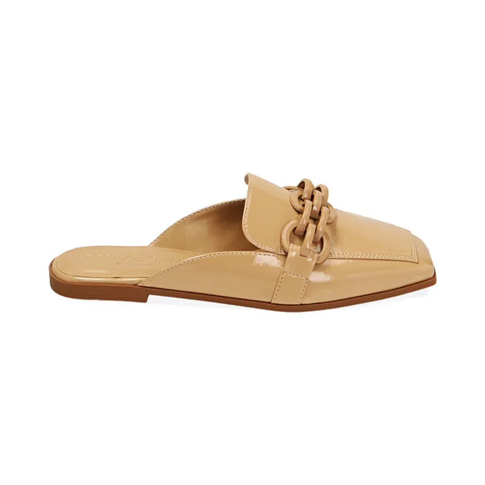 Sabot beige in naplack
