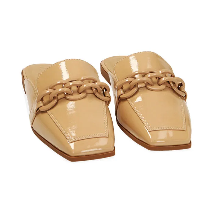 Sabot beige in naplack