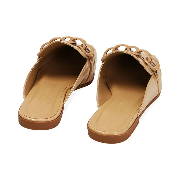 Sabot beige in naplack