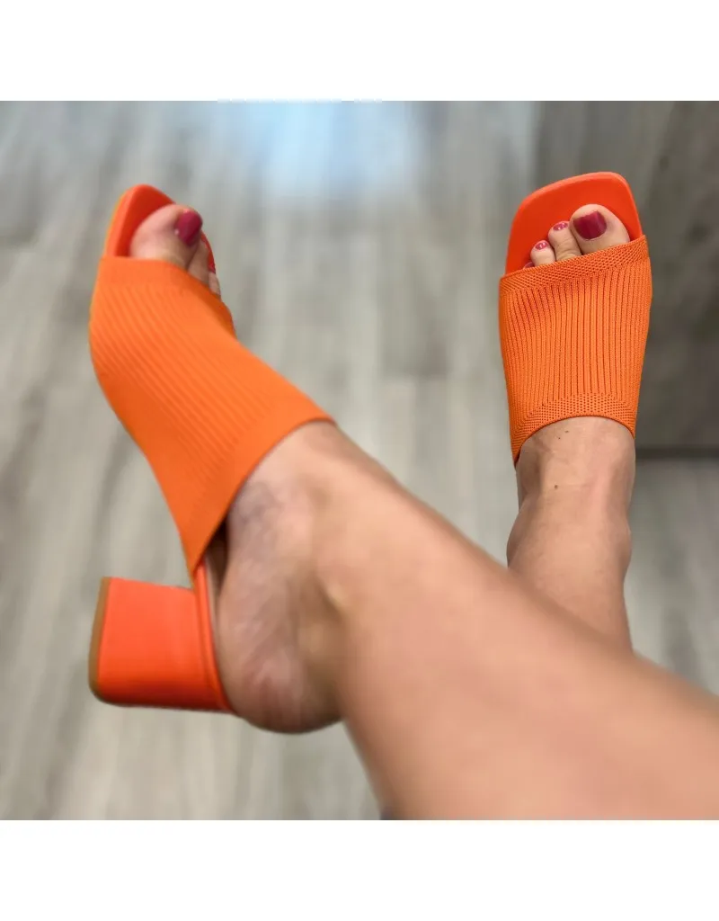 SABOT CON FASCIA LARGA ARANCIO