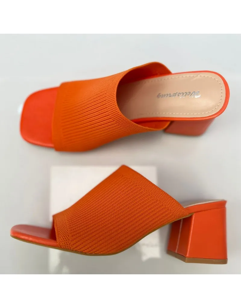SABOT CON FASCIA LARGA ARANCIO