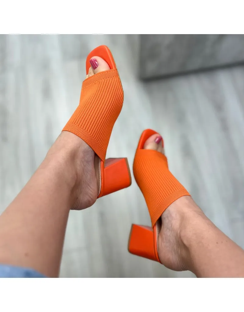 SABOT CON FASCIA LARGA ARANCIO