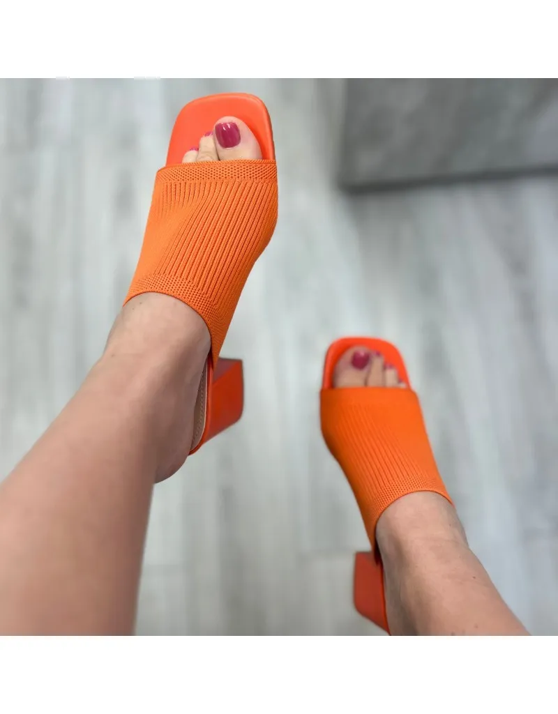 SABOT CON FASCIA LARGA ARANCIO