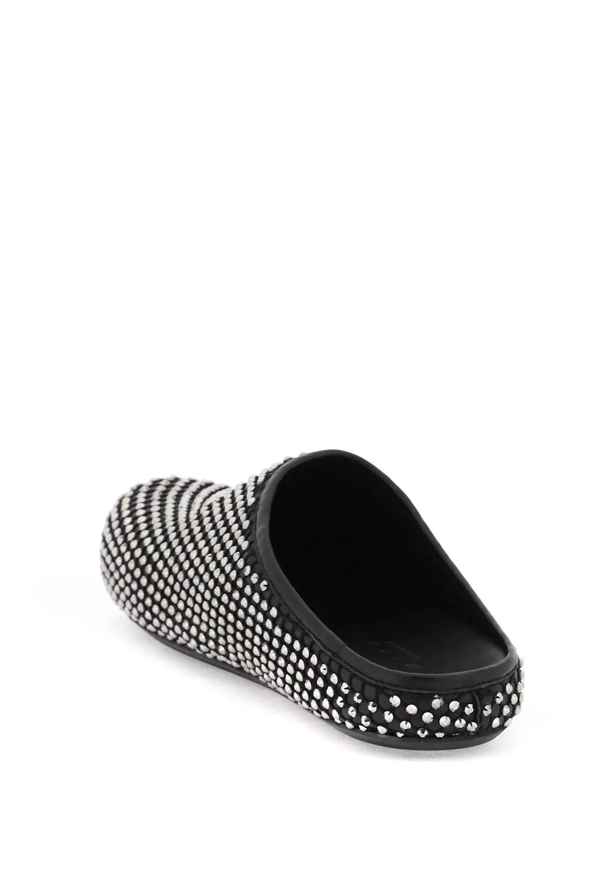 Sabot Fussbett in pelle con strass