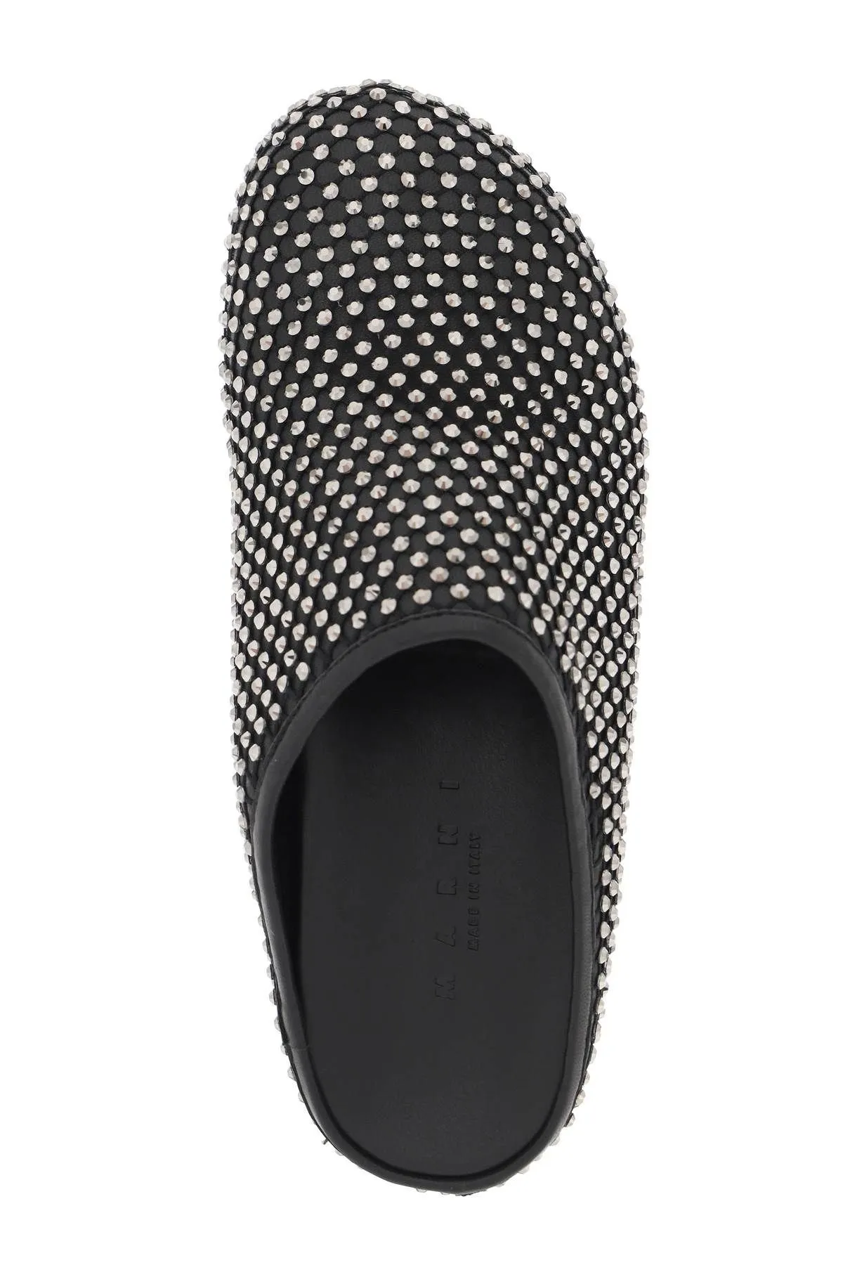 Sabot Fussbett in pelle con strass
