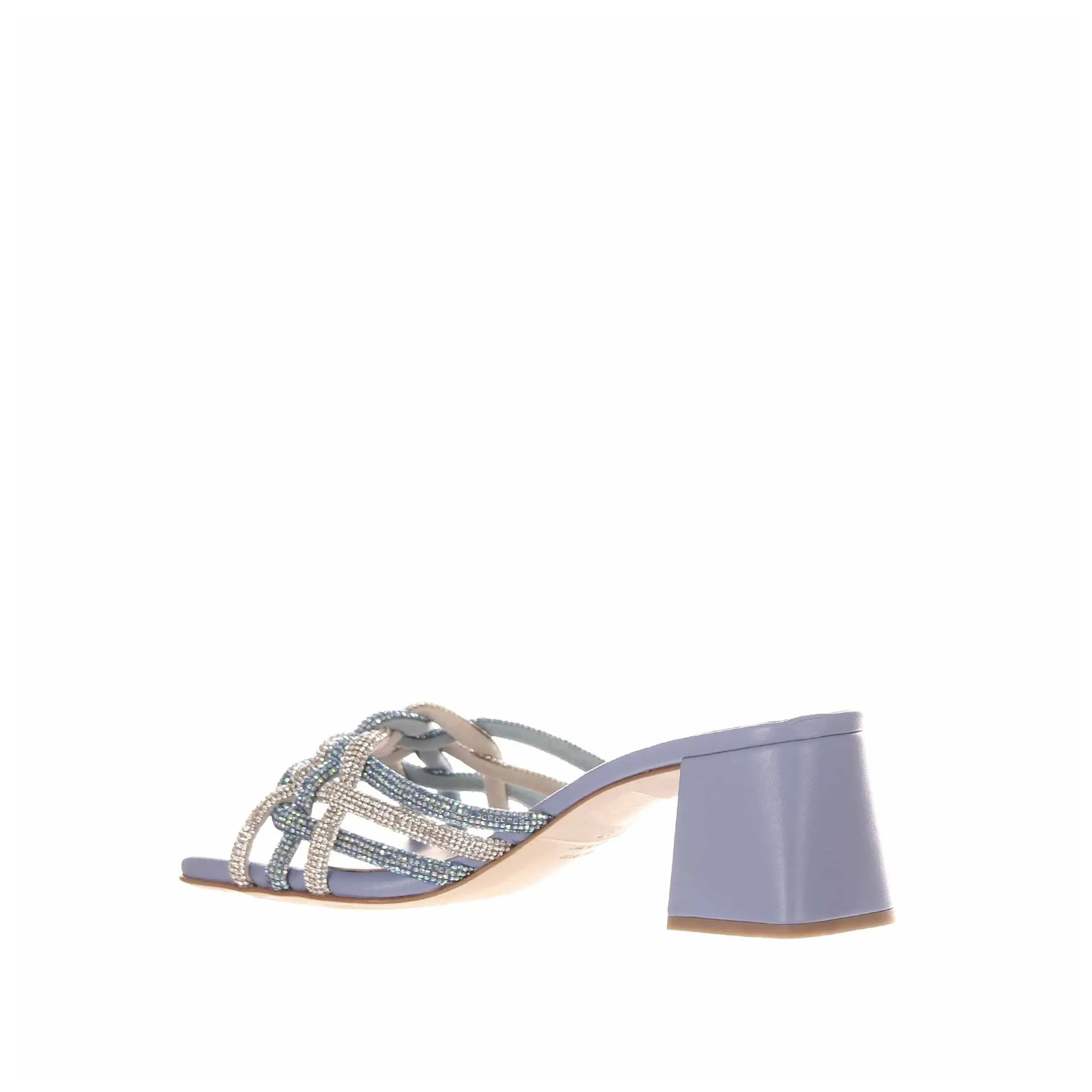Sabot in nappa con strass