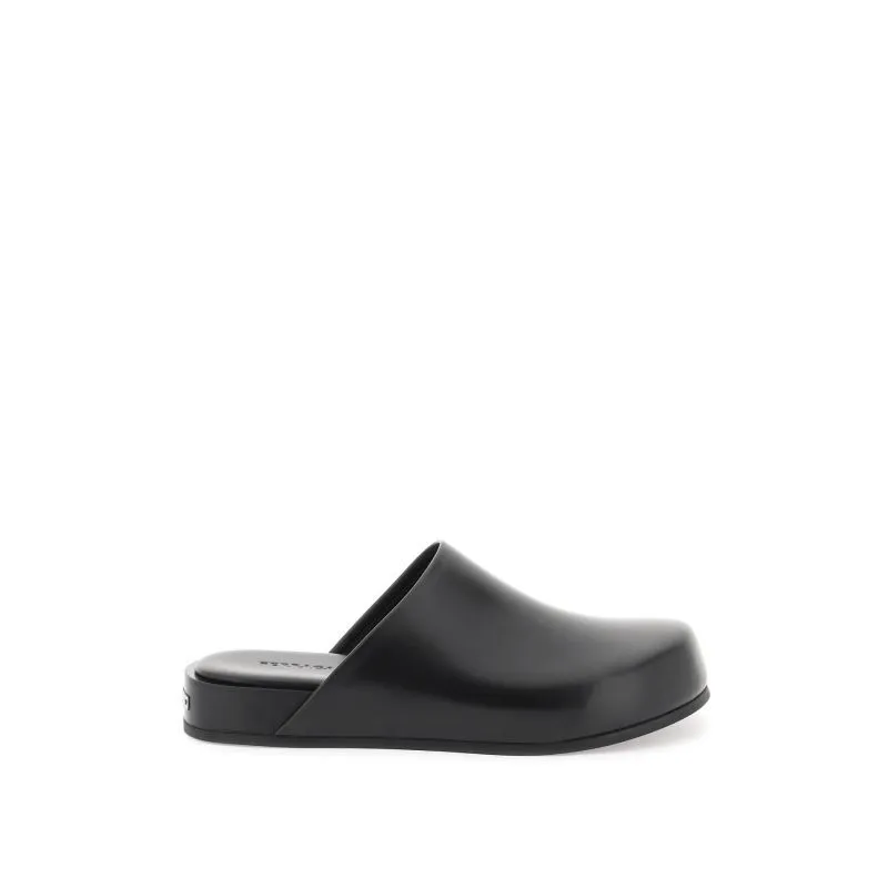 Sabot in pelle liscia