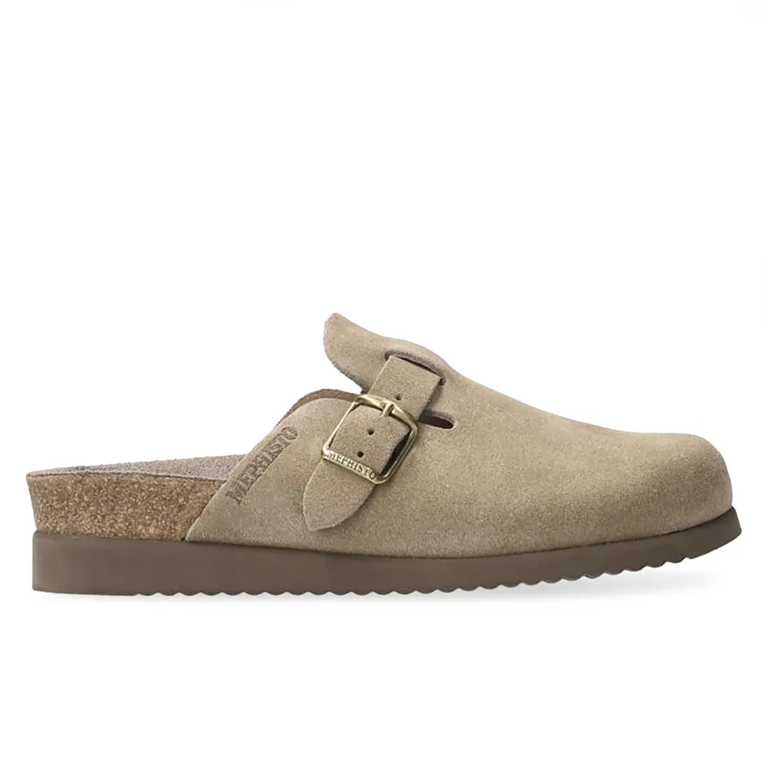 Sabot Mephisto Halina in camoscio tortora con morbido plantare