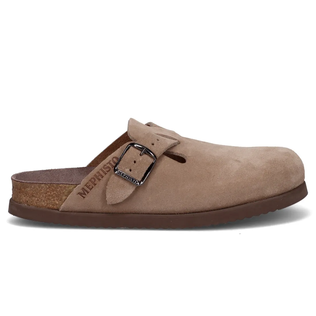 Sabot Mephisto Nathan in camoscio tortora con plantare anatomico