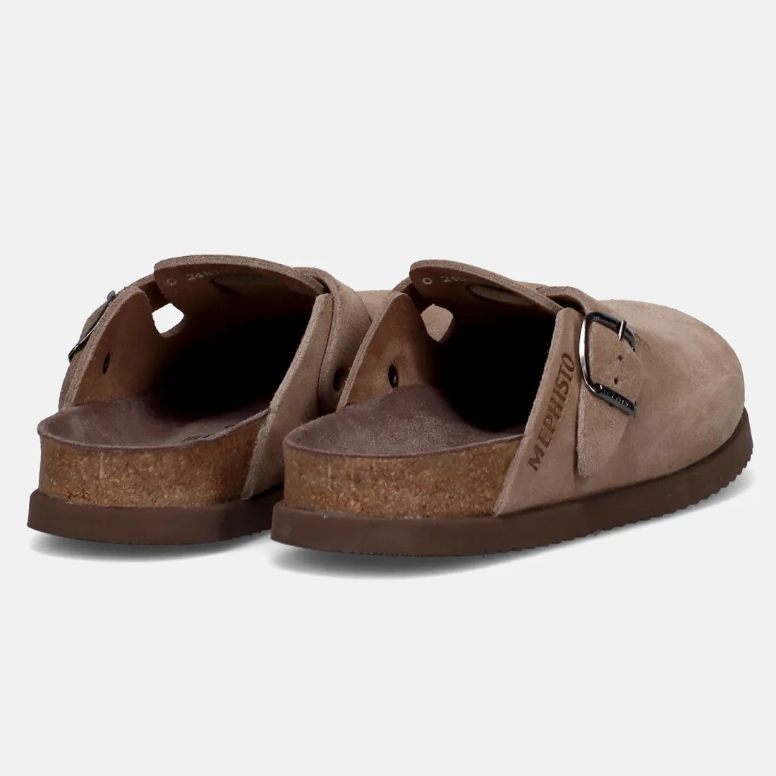 Sabot Mephisto Nathan in camoscio tortora con plantare anatomico