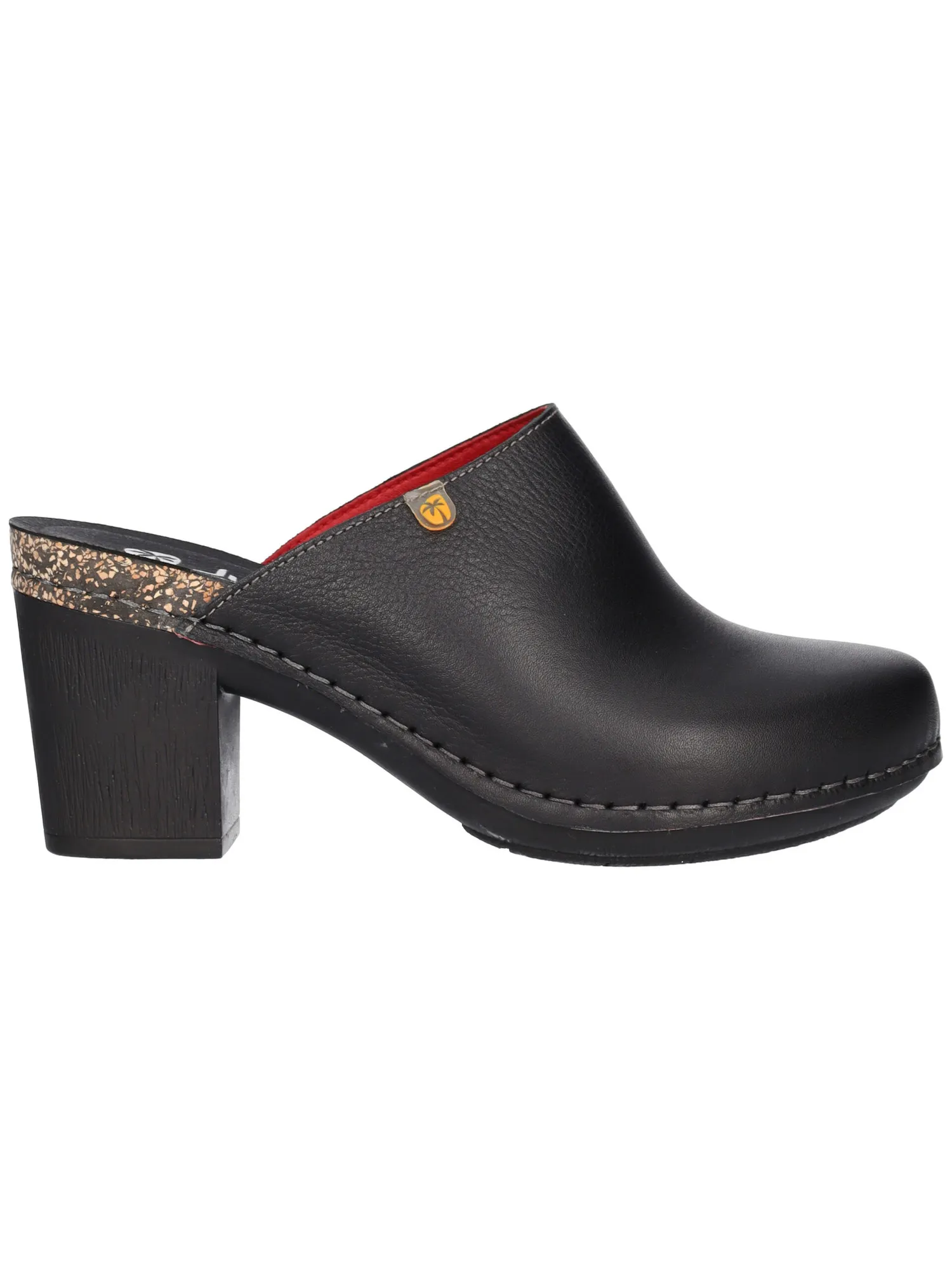 Sabot tacco largo Jungla da donna nero
