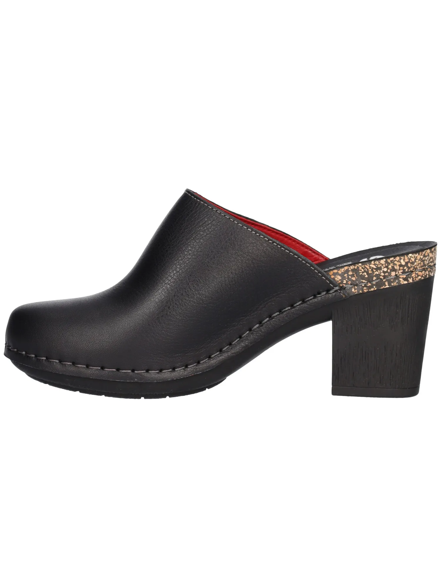 Sabot tacco largo Jungla da donna nero
