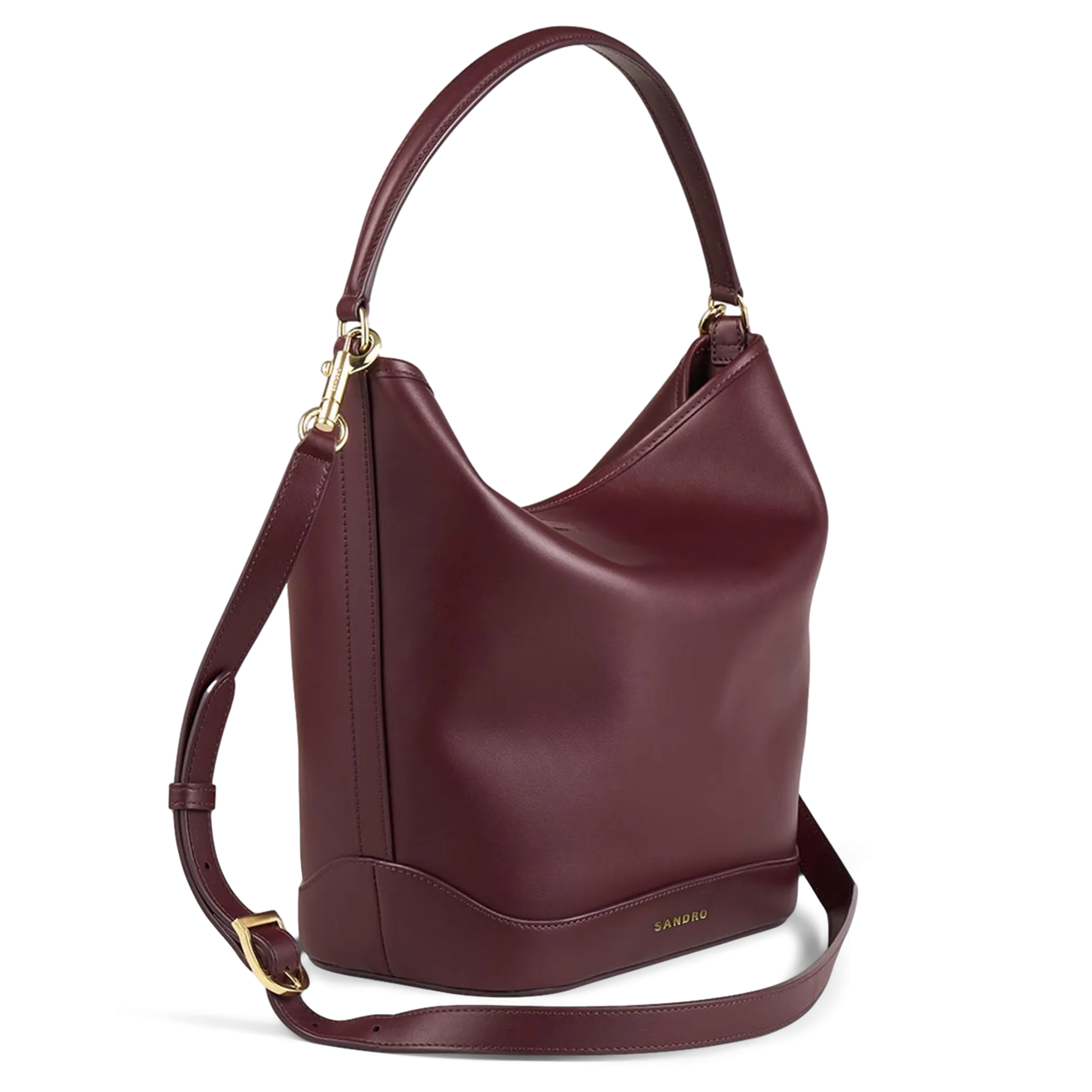  SANDRO   Borsa a secchiello in pelle | Rosso