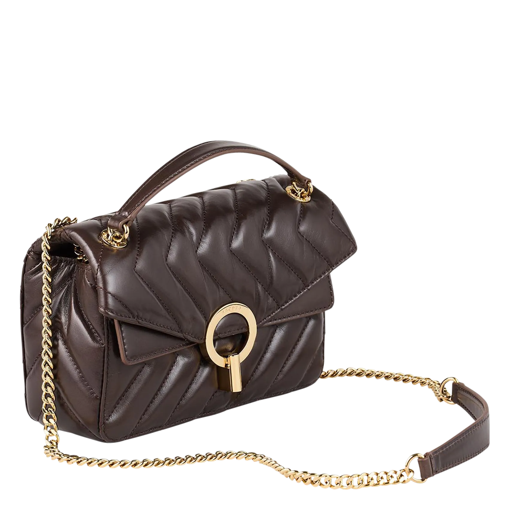  SANDRO   Borsa piccola in pelle trapuntata | Marrone