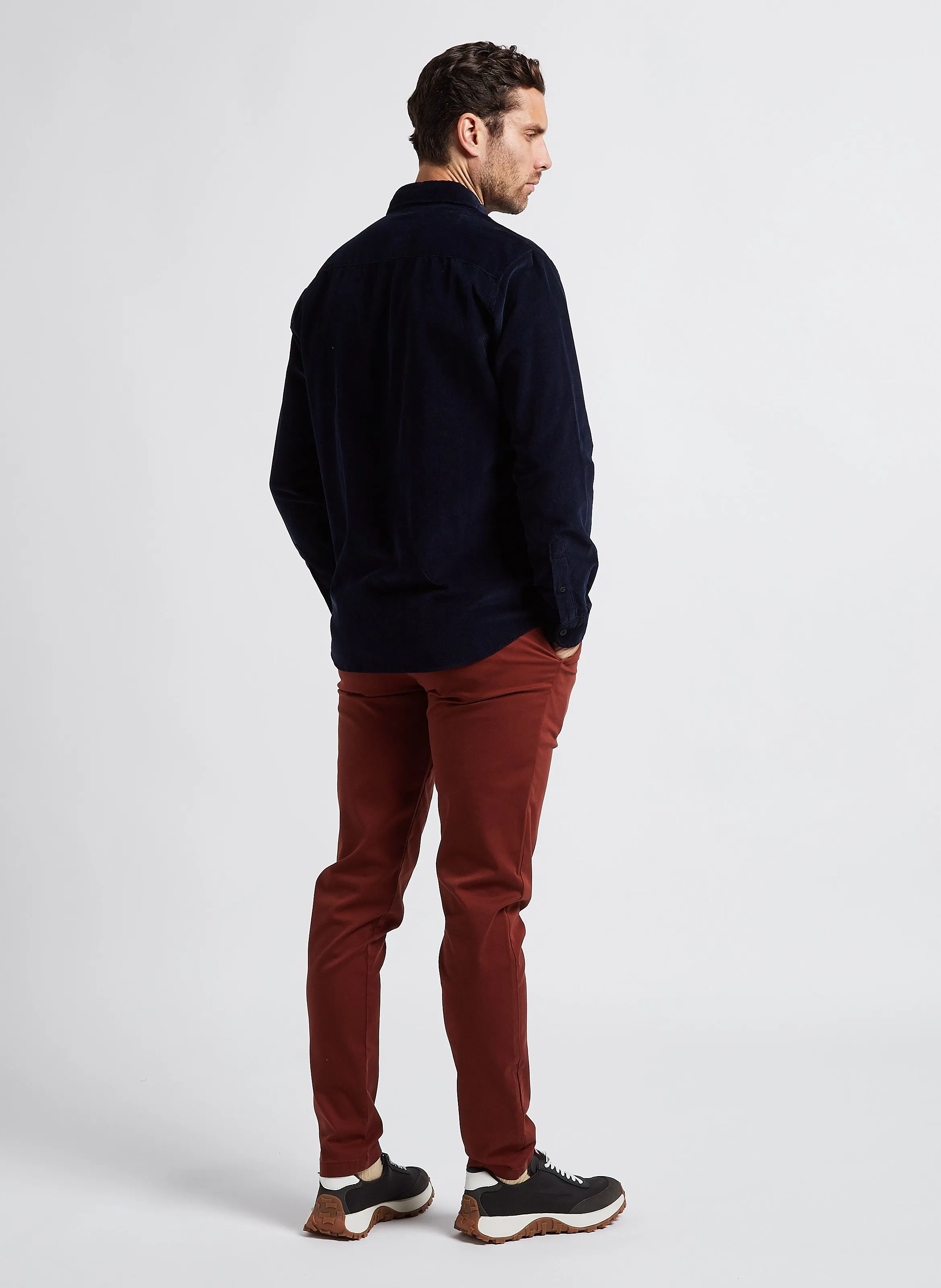  SELECTED   Camicia collo classico in misto cotone | Blu