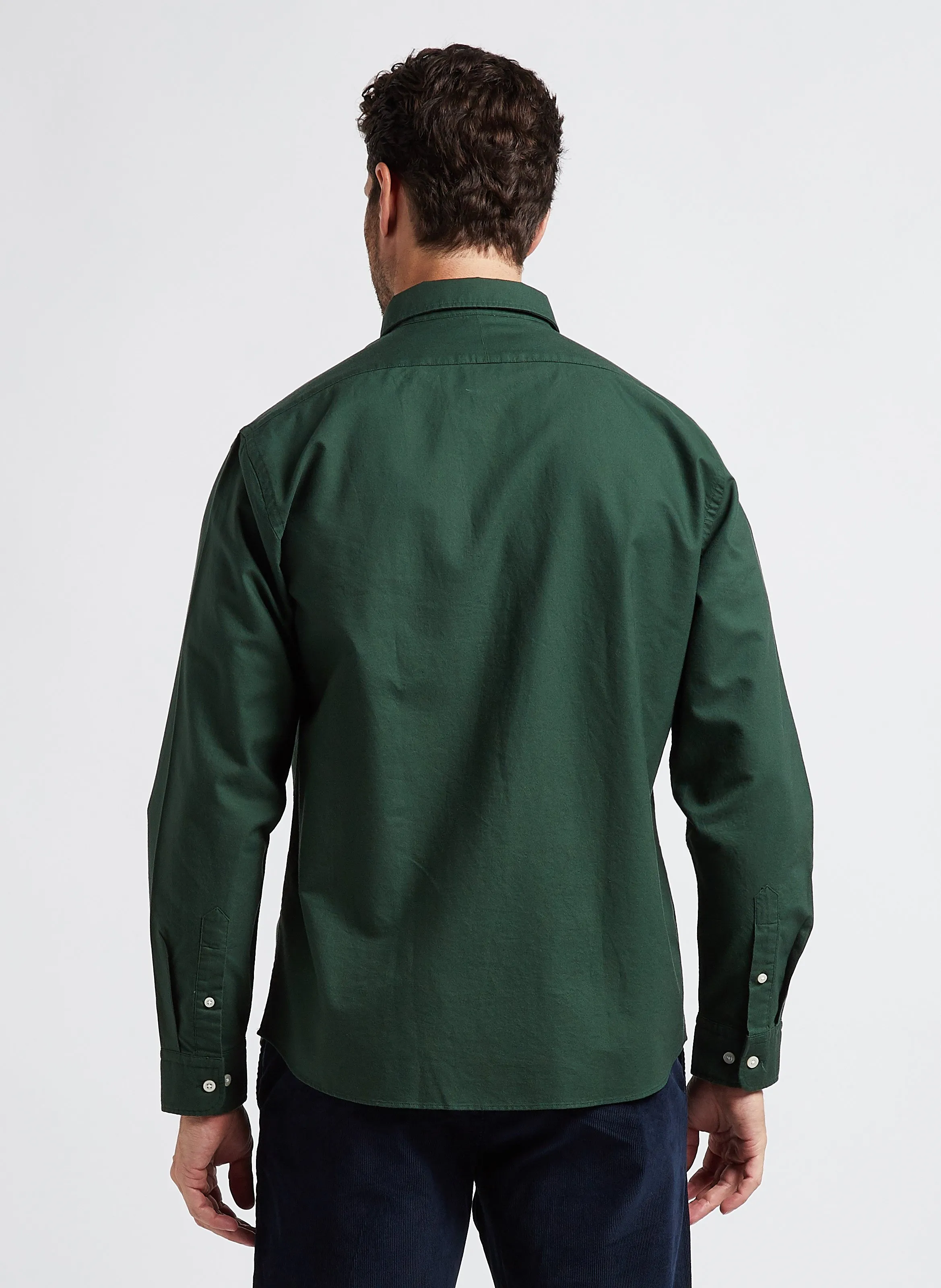  SELECTED   Camicia dritta in cotone | Verde