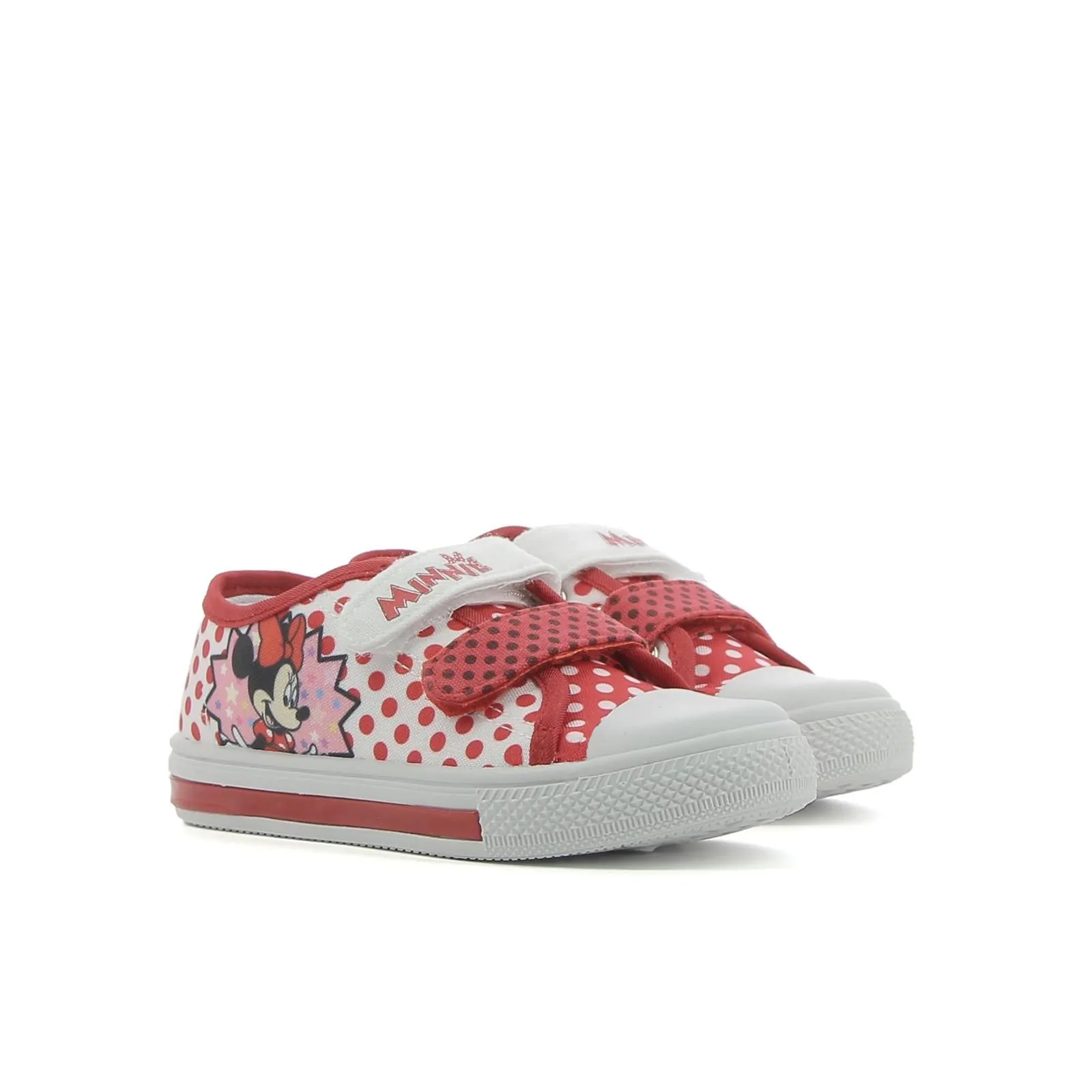 Sneakers bianche e rosse Minnie con luci