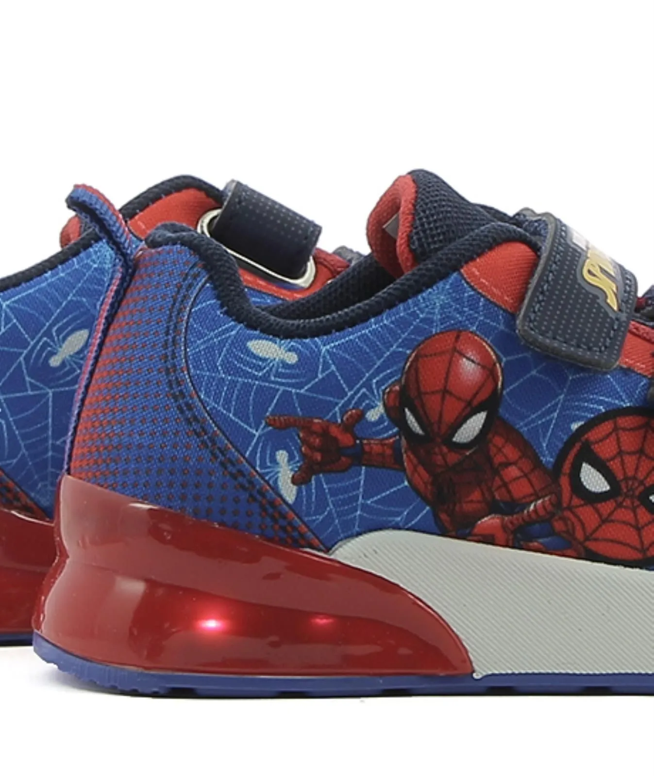 Sneakers blu stampa Spiderman con luci