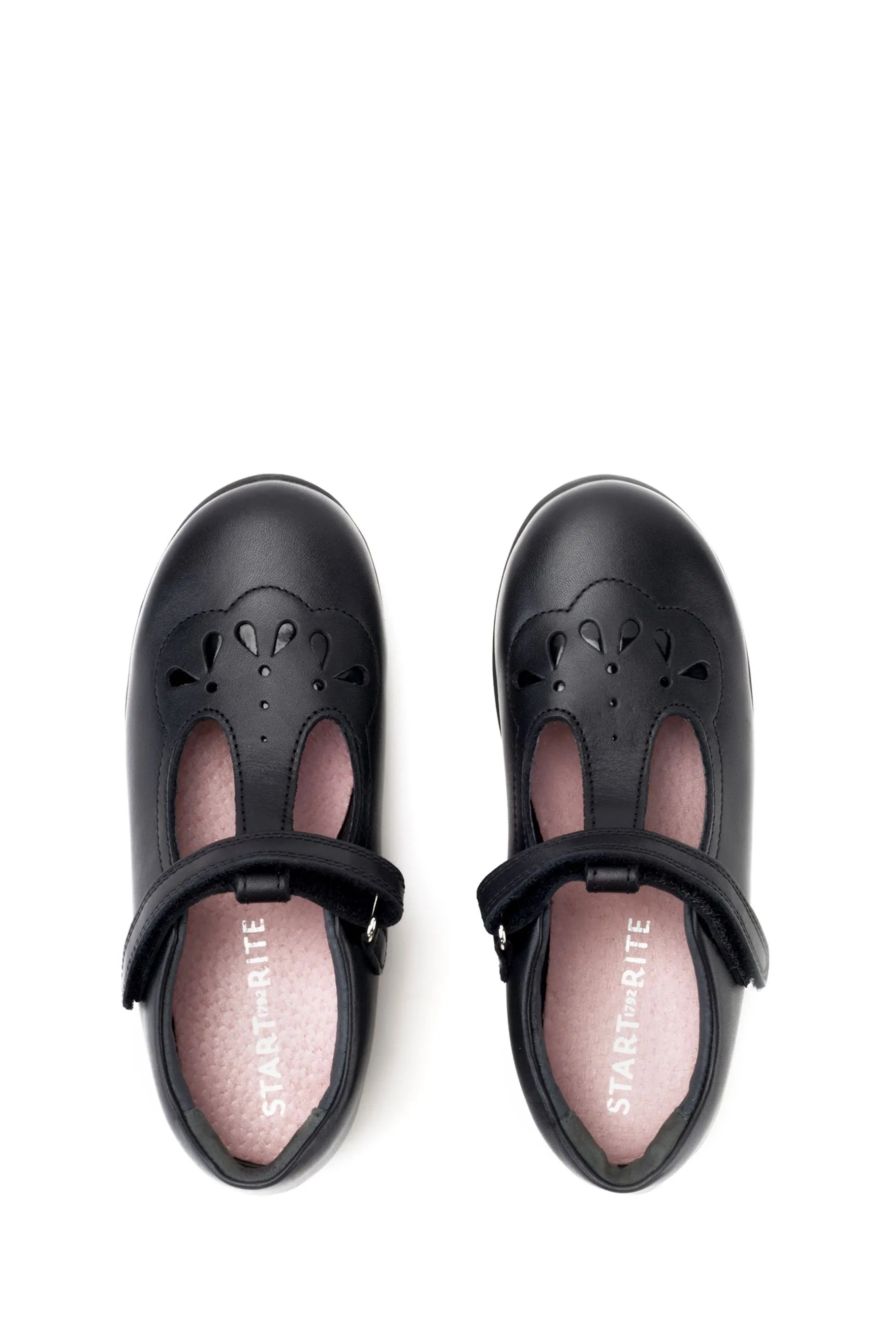 Start-Rite Multi Fit Scarpe T Bar in pelle di papavero    