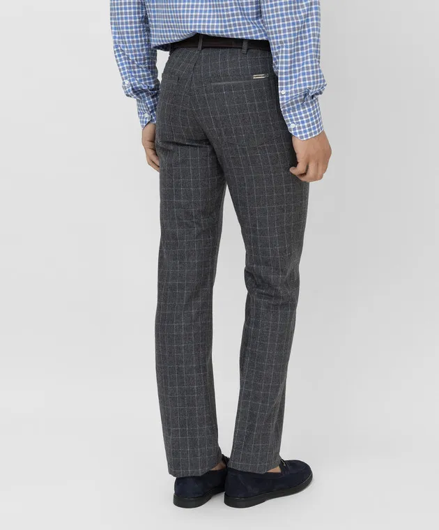 Stefano Ricci Pantaloni in lana a quadri MBT14000208070