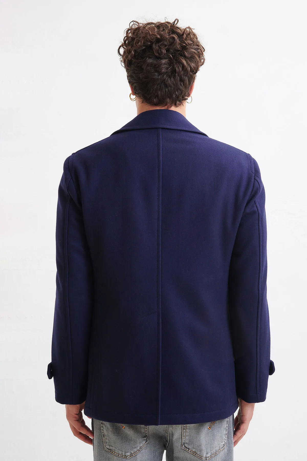 TAGLIATORE Giaccone peacoat  blu con bottoni a contrasto