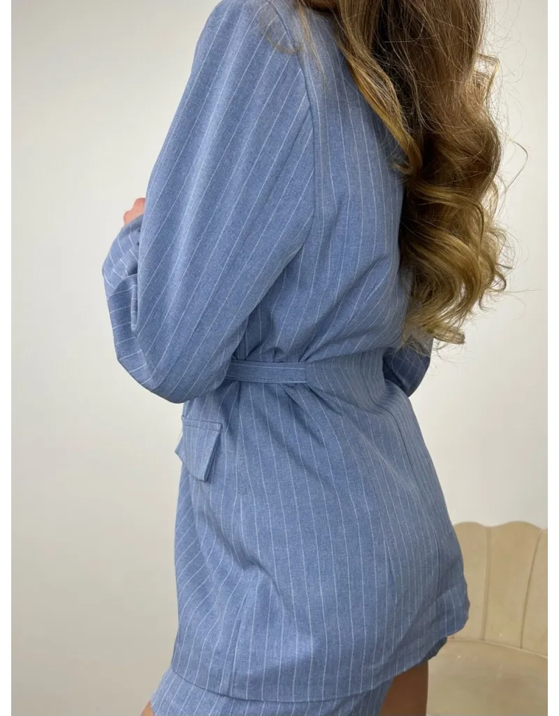 TAILLEUR GESSATO SABRY AZZURRO