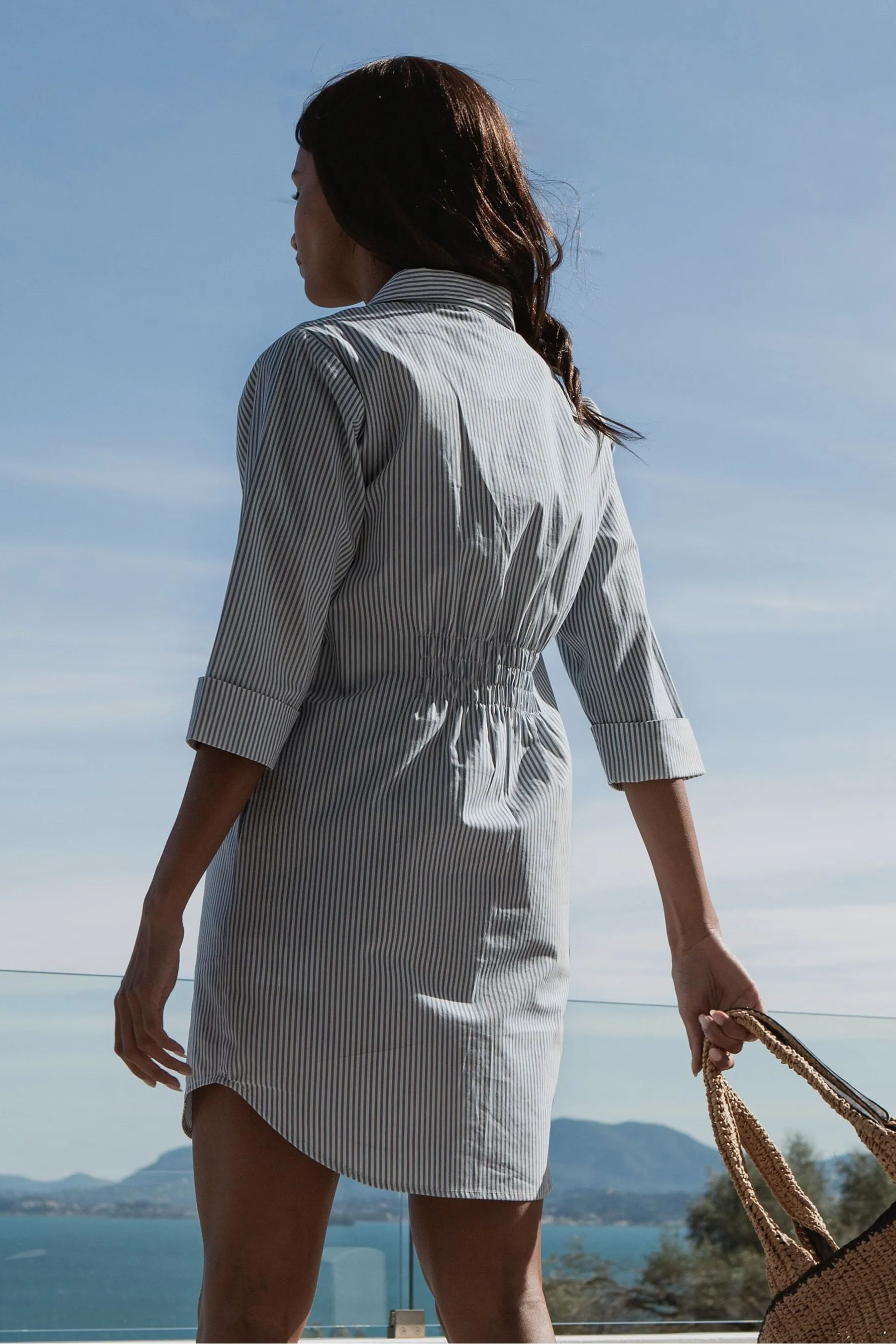 Threadbare - Abito chemisier in popeline di cotone con scollo a V