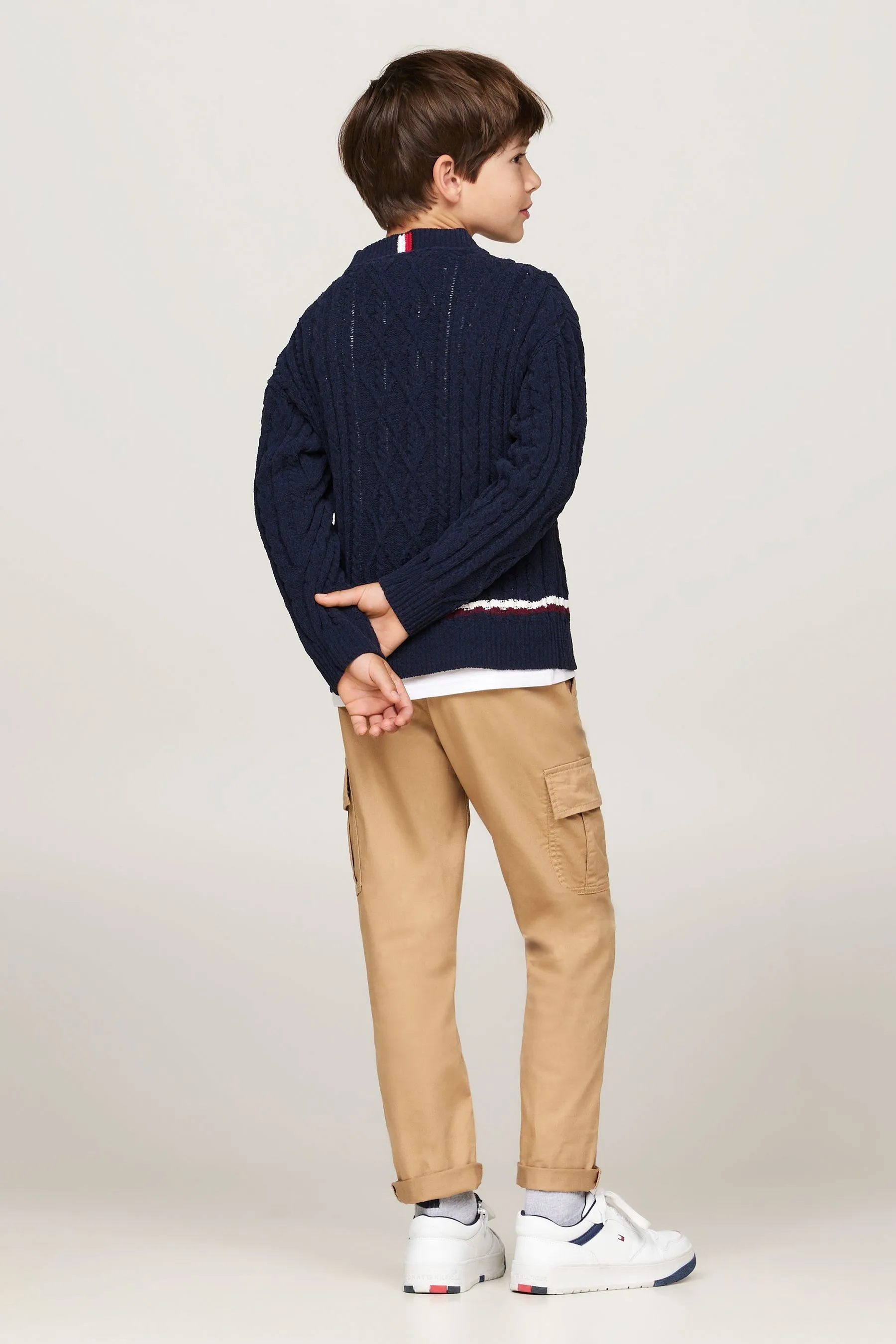 Tommy Hilfiger Blu - Global Ciniglia Maglione a trecce    