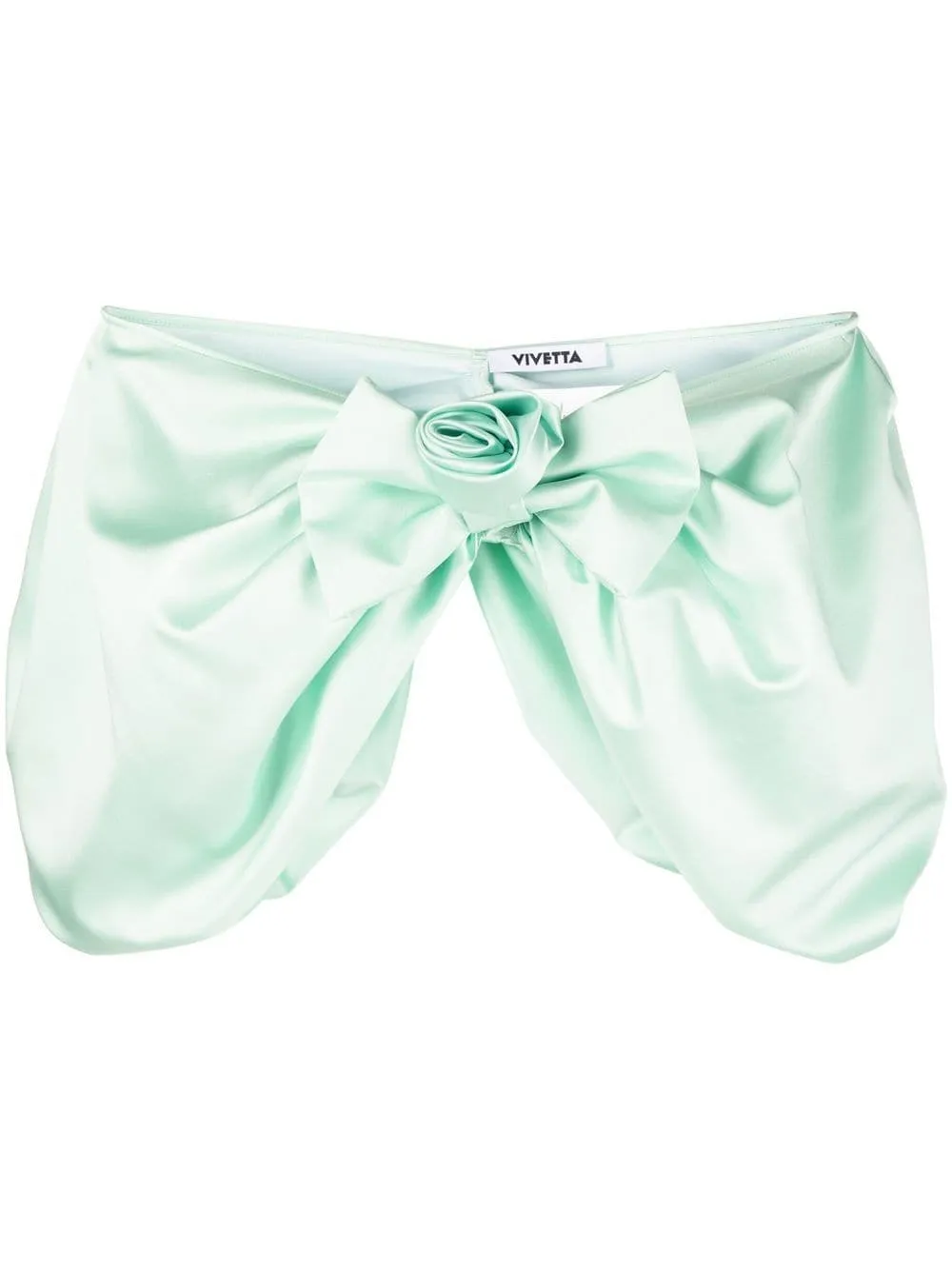 top corto con fiore e fiocco