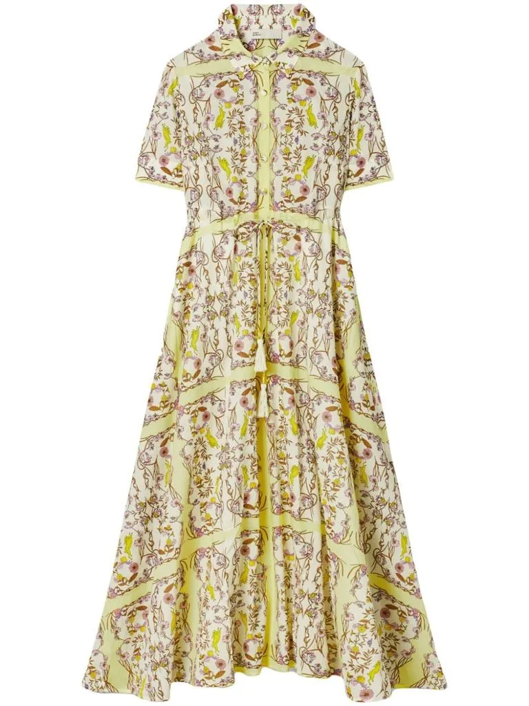 tory burch Abito chemisier stampato
