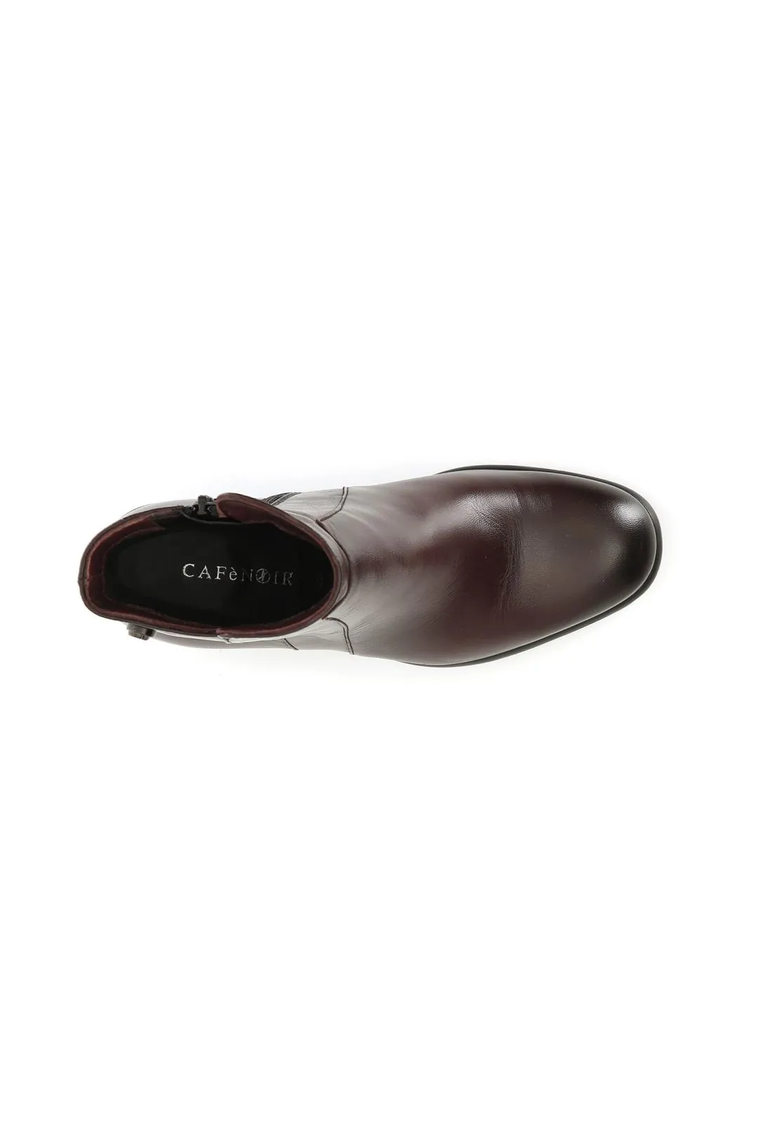 tronchetto donna in pelle con cerniera bordeaux