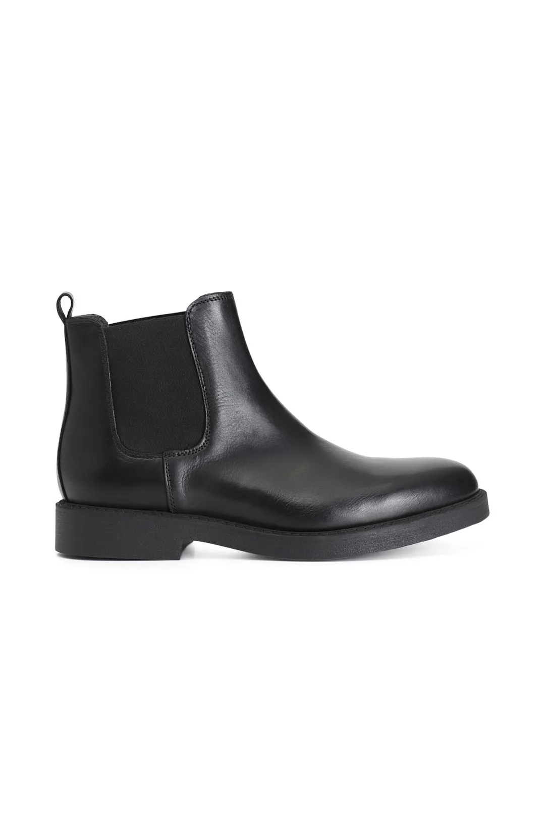 tronchetto uomo in pelle con elastico nero
