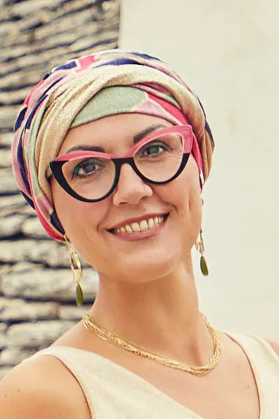 Turbante Shakti - Cuffia in lino - Fantasia - 1417-0817