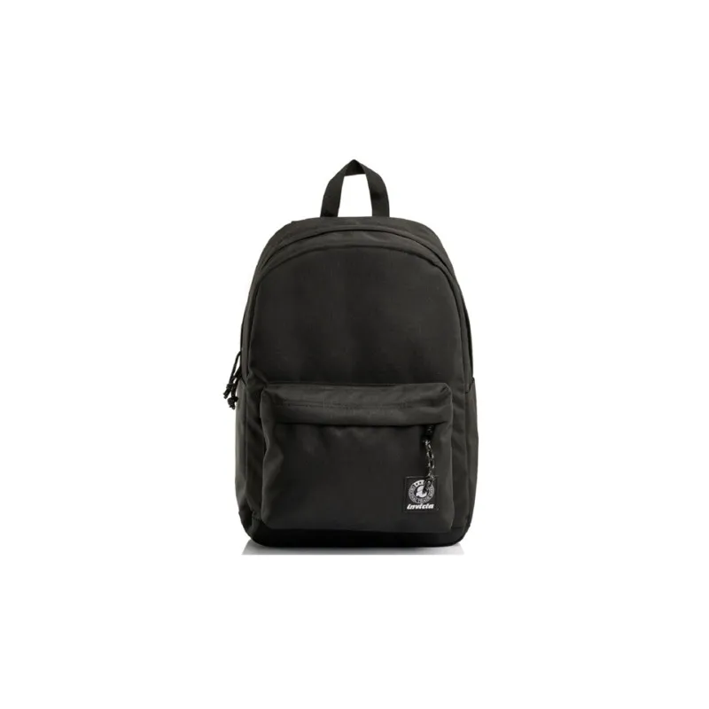 ZAINO AMERICANO INVICTA CARLSON PLAIN JET BLACK NERO BACKPACK 42X30XCM 2 ZIP 1 TASCHA CON ZIP GARANZ.4 ANNI SEVEN ITALY