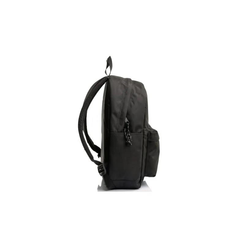 ZAINO AMERICANO INVICTA CARLSON PLAIN JET BLACK NERO BACKPACK 42X30XCM 2 ZIP 1 TASCHA CON ZIP GARANZ.4 ANNI SEVEN ITALY