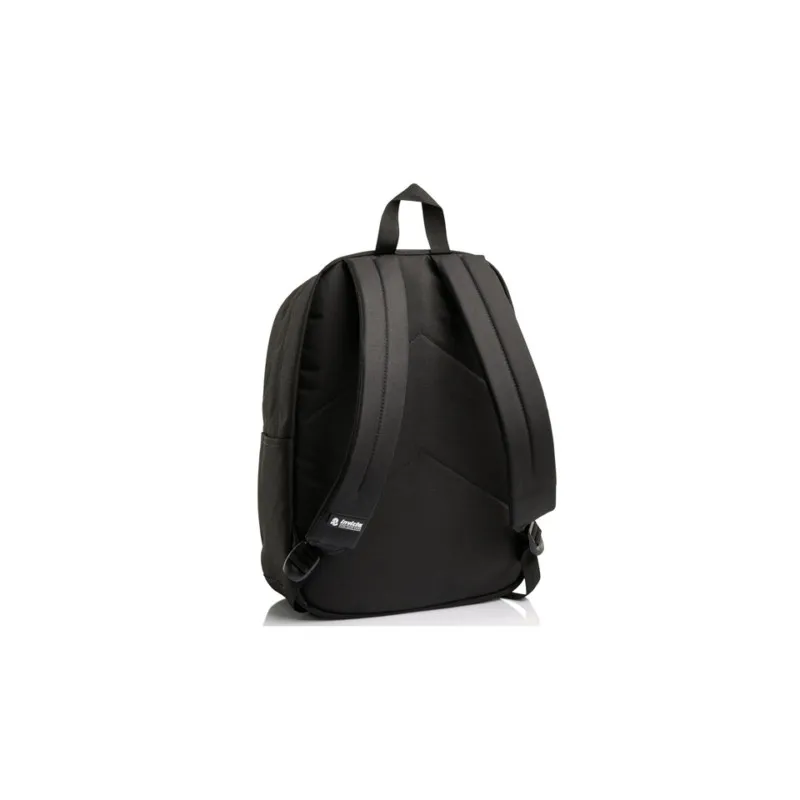 ZAINO AMERICANO INVICTA CARLSON PLAIN JET BLACK NERO BACKPACK 42X30XCM 2 ZIP 1 TASCHA CON ZIP GARANZ.4 ANNI SEVEN ITALY