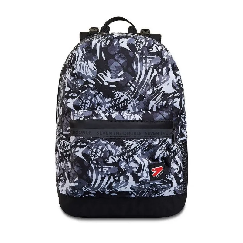 ZAINO SCUOLA SEVEN REVERSIBILE BACKPACK WITHE SHADES DOUBLE PROJECT 42X31X24CM 1ZIP +1 TASCA CON ZIP+P.BORRACC.GAR.4ANNI