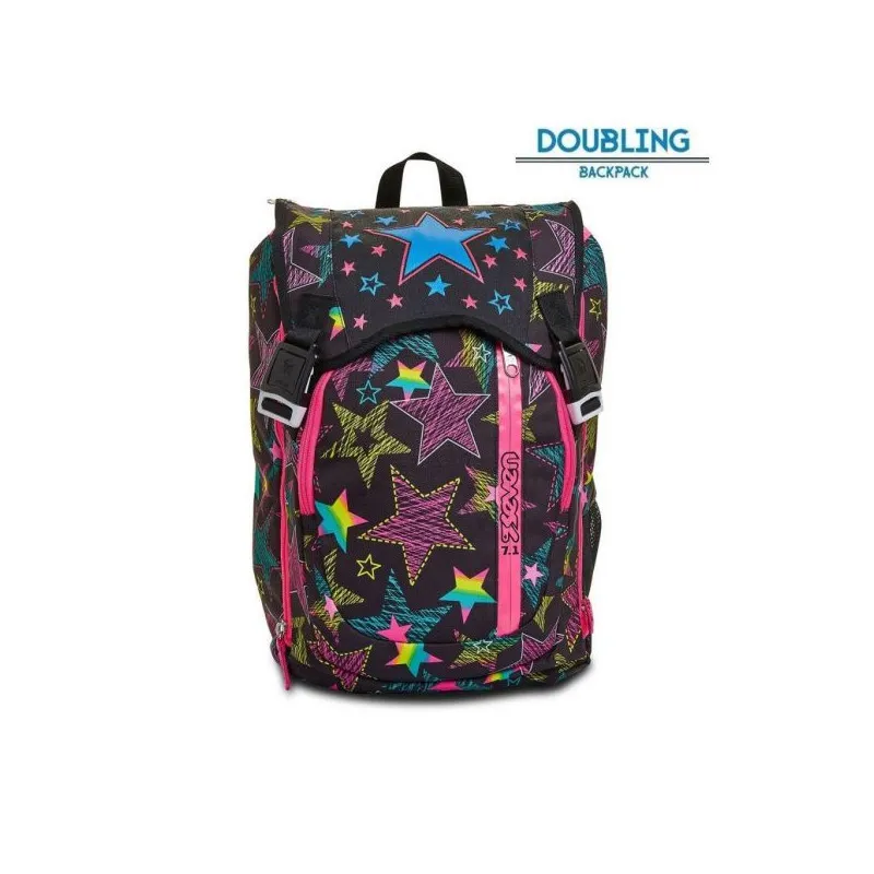 ZAINO SDOPPIABILE STARBRIGHTING GIRL 44X28X22CM 21LITRI STELLE A FIBRE OTTICHE ACCENDI QUANDO VUOI GAR.4ANNI SEVEN ITALY