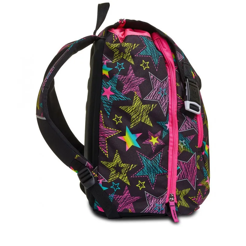 ZAINO SDOPPIABILE STARBRIGHTING GIRL 44X28X22CM 21LITRI STELLE A FIBRE OTTICHE ACCENDI QUANDO VUOI GAR.4ANNI SEVEN ITALY